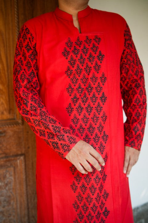GK Rust Printed Kurta SSR