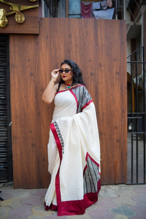 Cotton Patchwork Lalie Saree