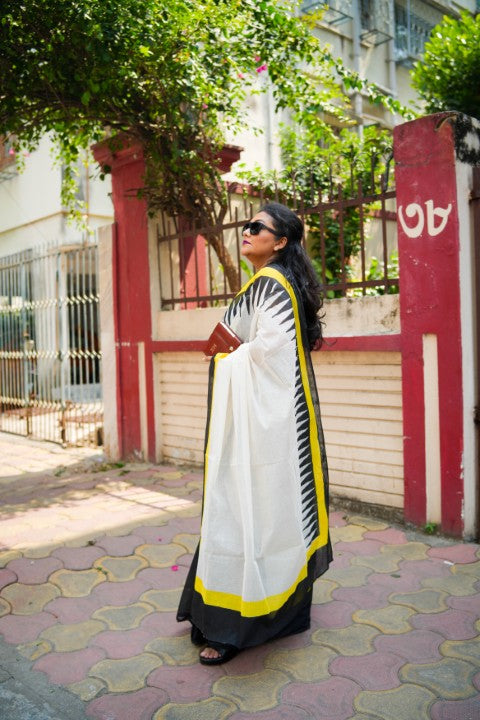 Off White Half & Half Lalie Saree