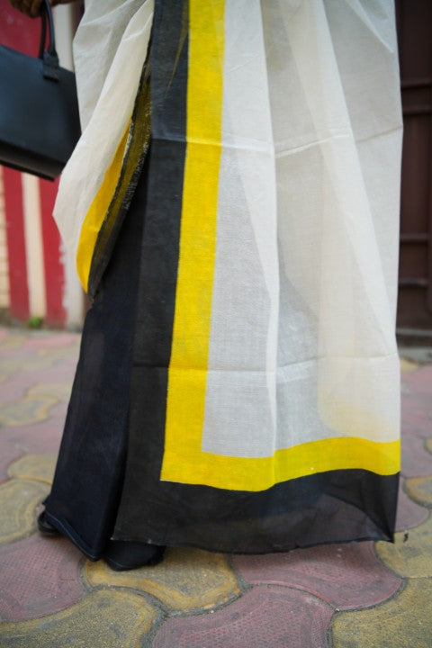 Off White Half & Half Lalie Saree