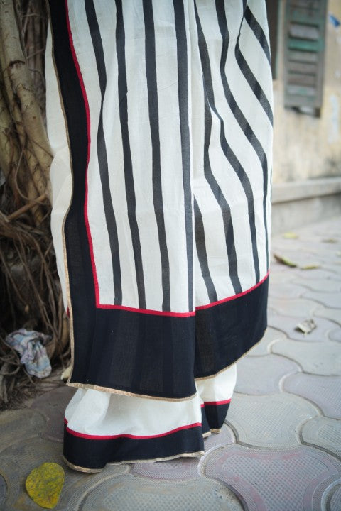 Off White With Embroidery Audy Saree