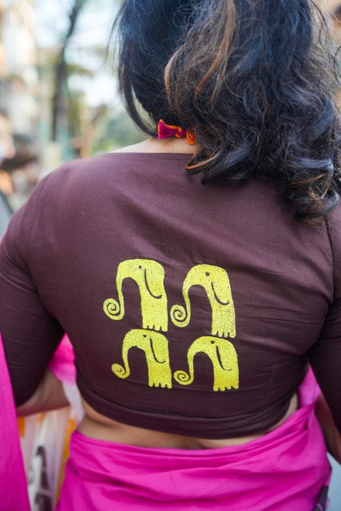 Kora Cotton Tie & Dye Lalie Saree