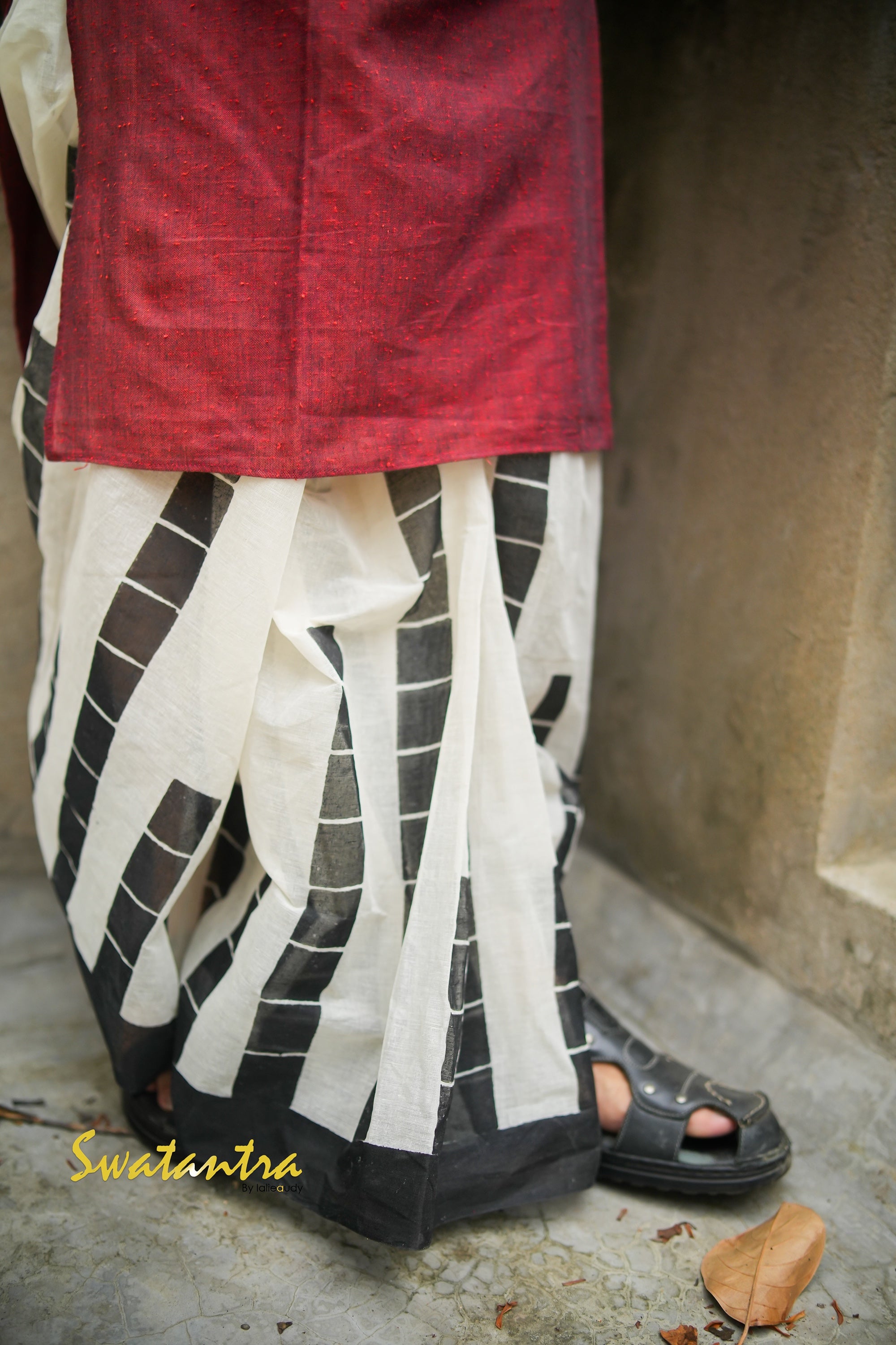 LALIE SAIKAT MAROON APPLIQUE AND EMB