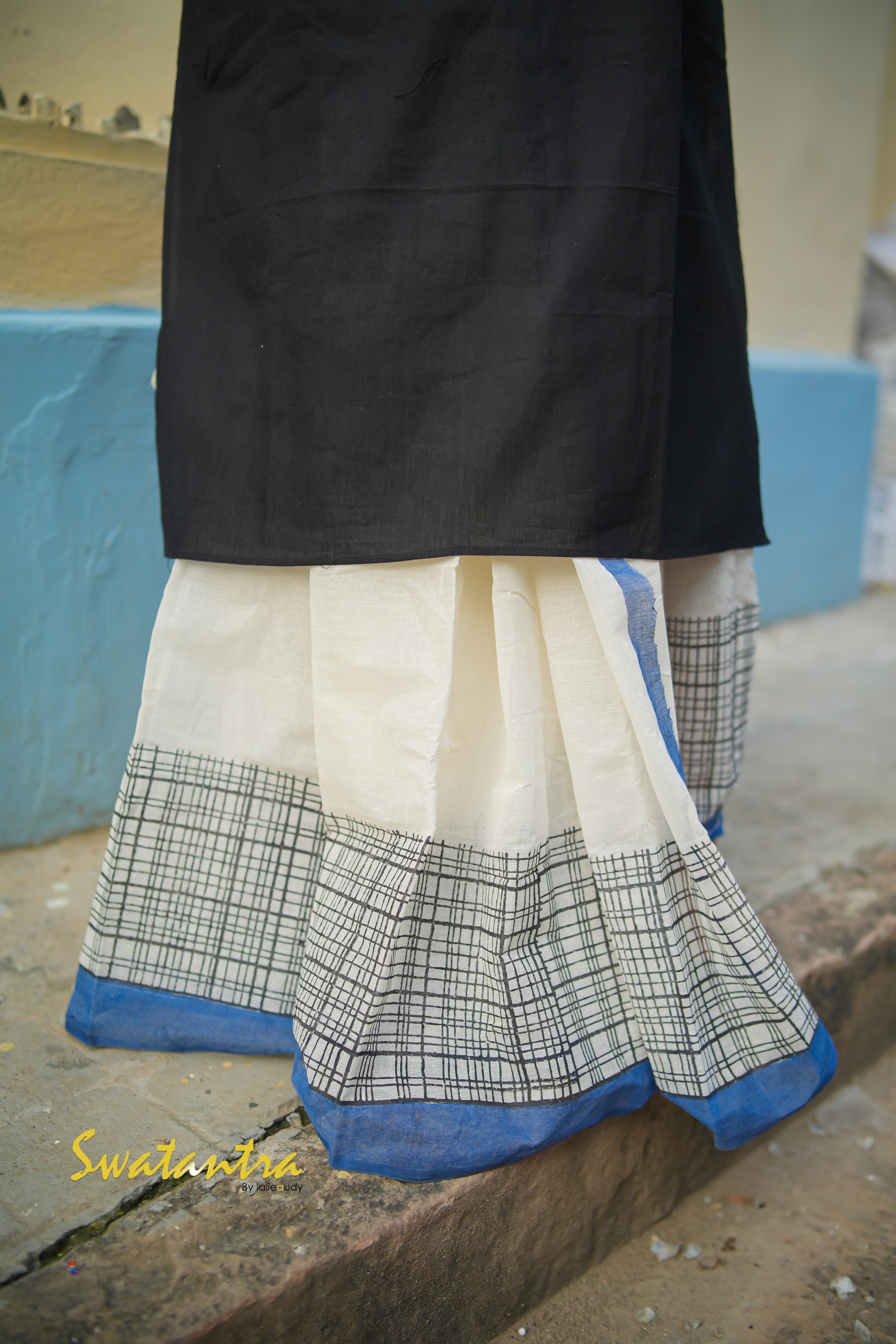 DHOTI BLACK INDIGO ANJAN