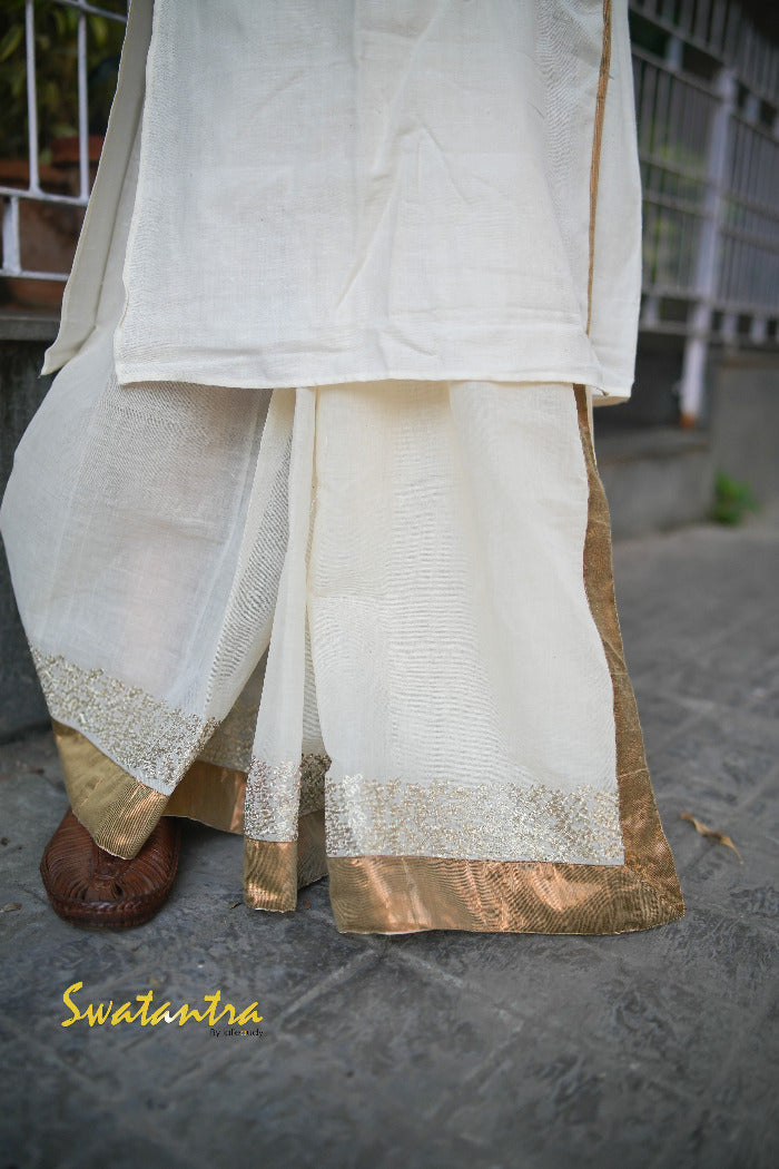 DRDEB AUDY GREEN/WHITE - DHOTI
