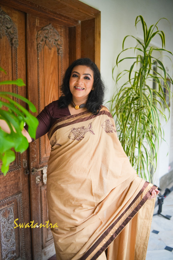 ANJAN LALIE FISH - SAREE