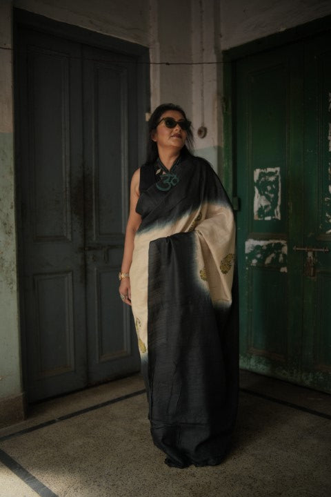 Tusser Paisley Lalie Saree