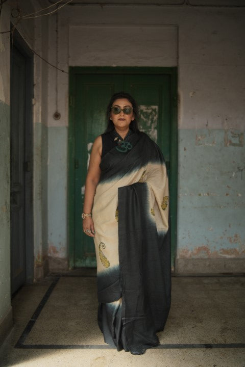 Tusser Paisley Lalie Saree