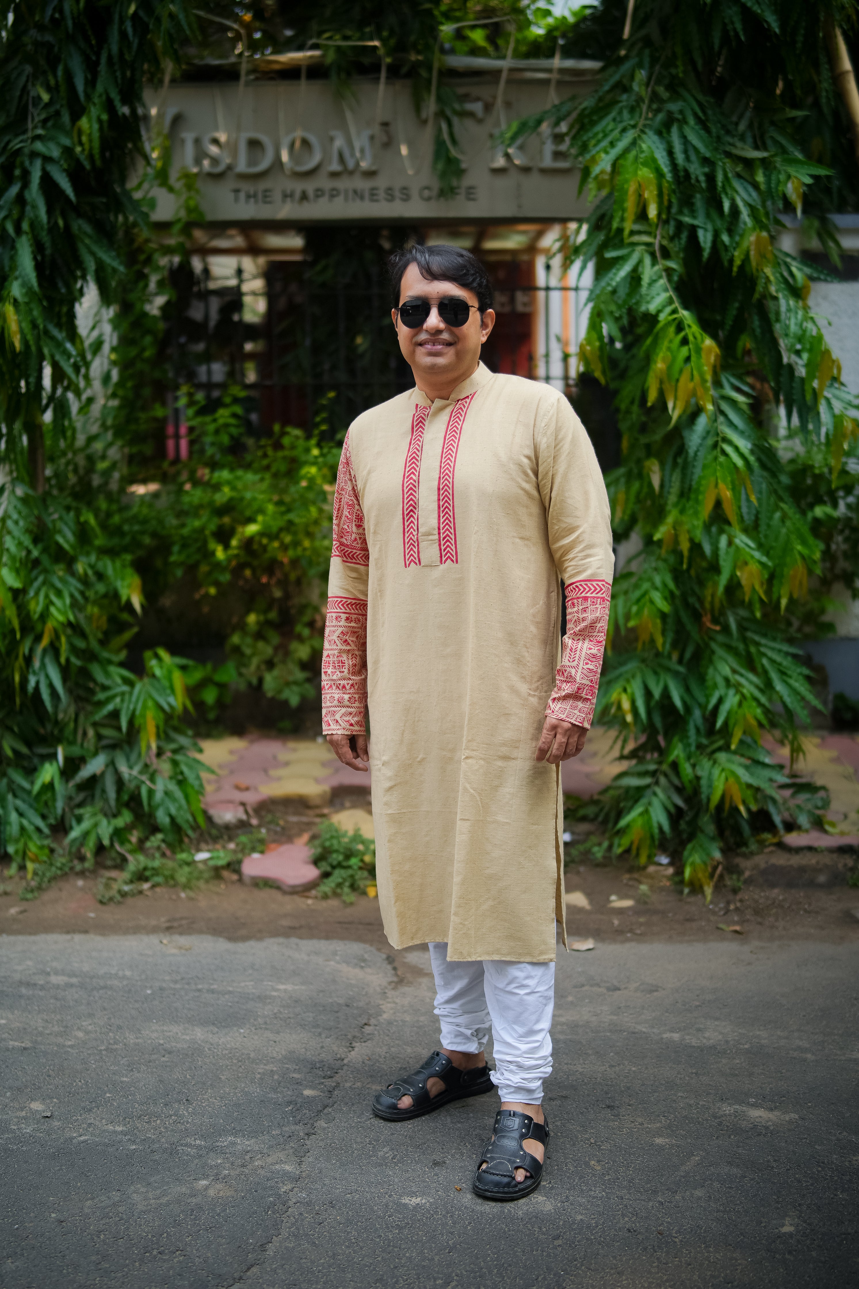 GK BEIGE RED PRINTED SSR