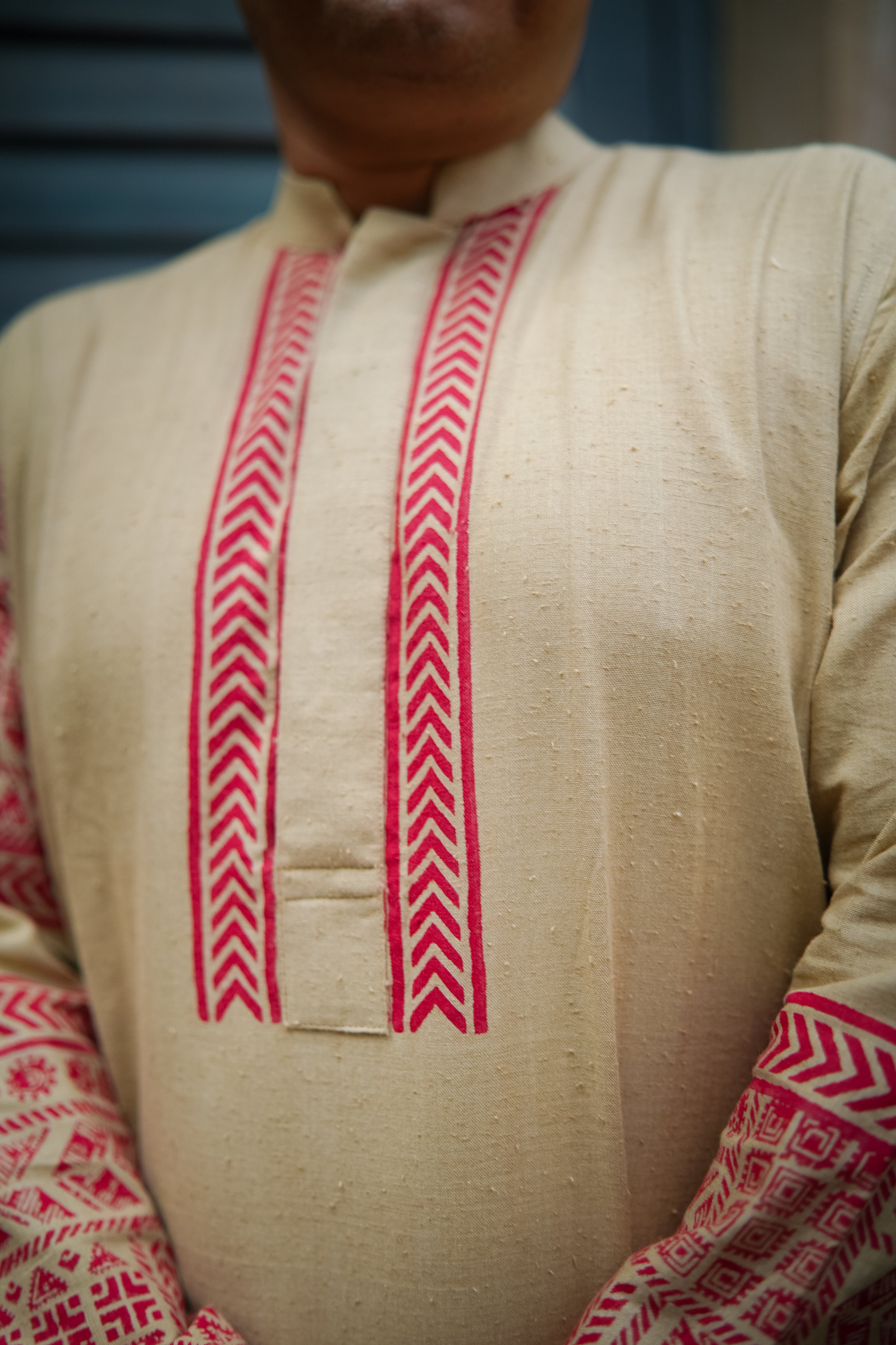 GK BEIGE RED PRINTED SSR