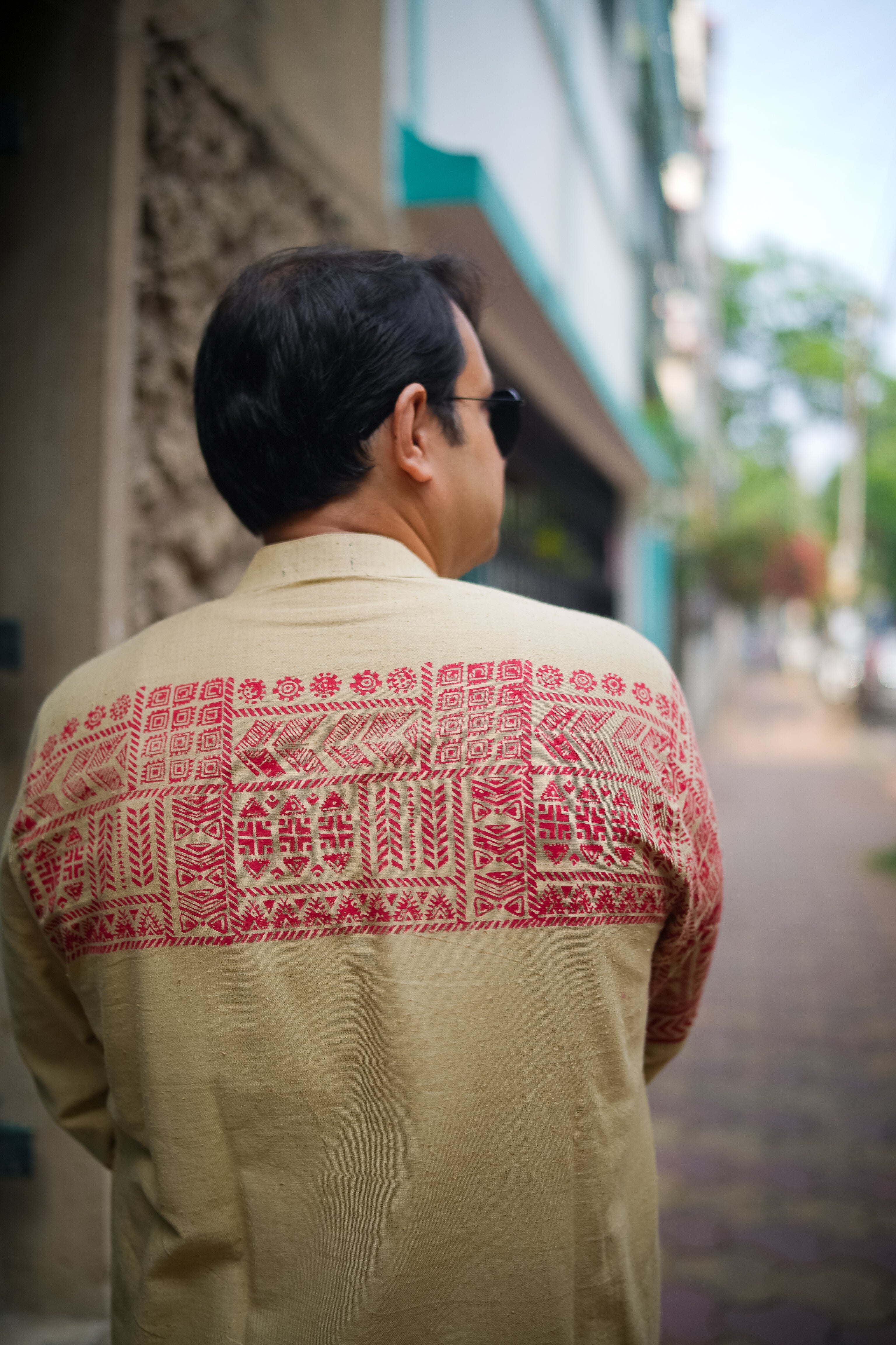 GK BEIGE RED PRINTED SSR