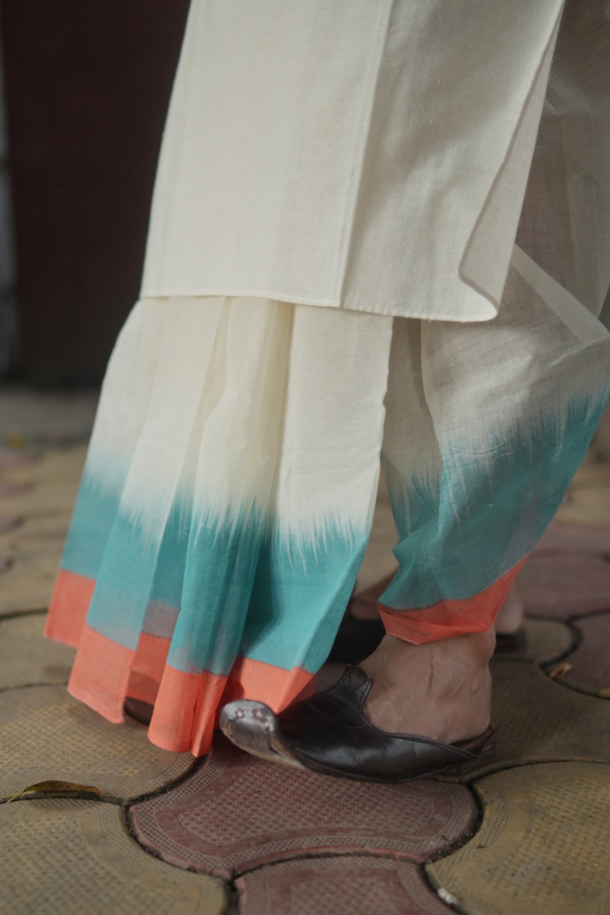 Off White Kurta Anjan