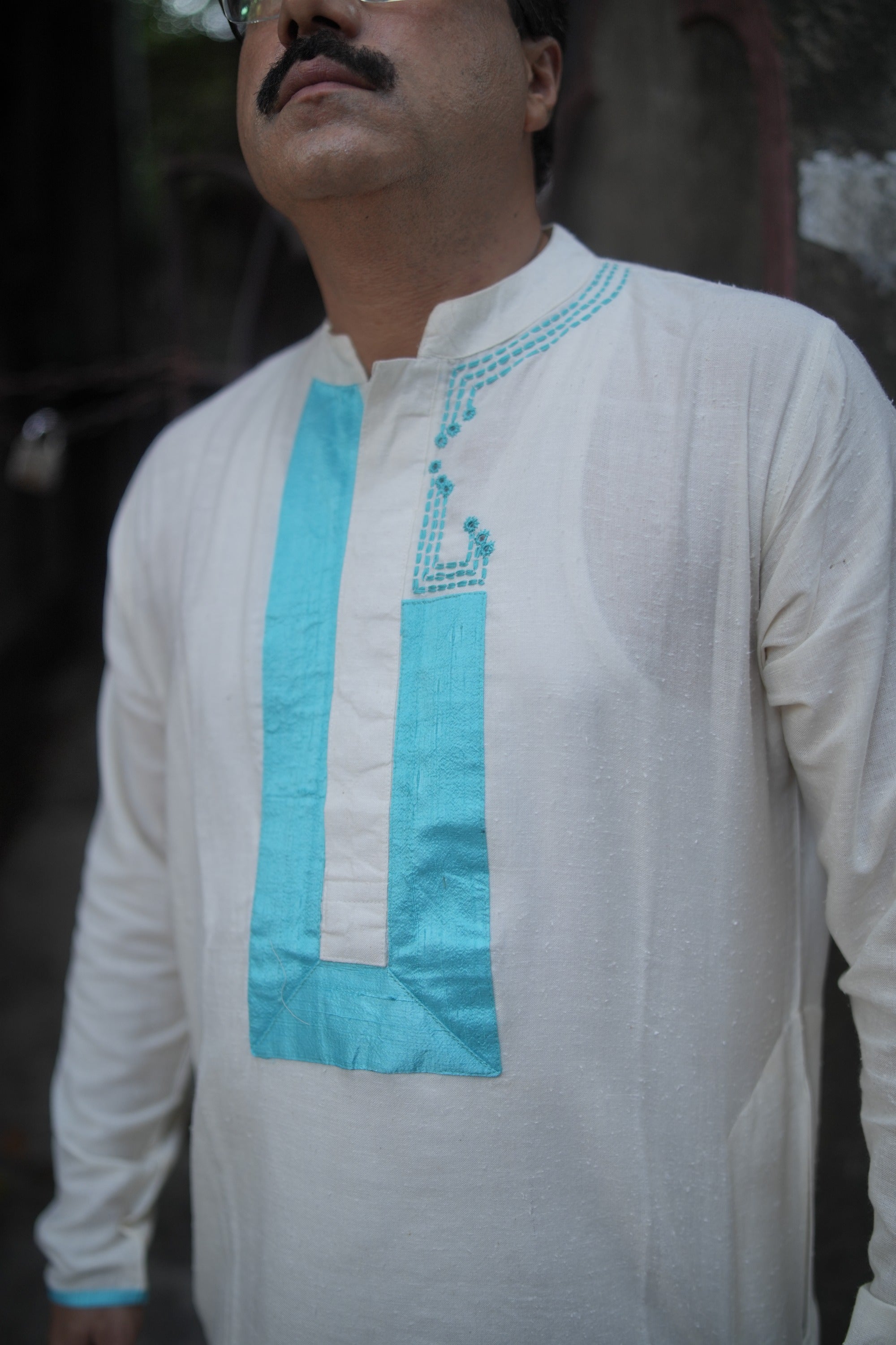 Off White Kurta Anjan