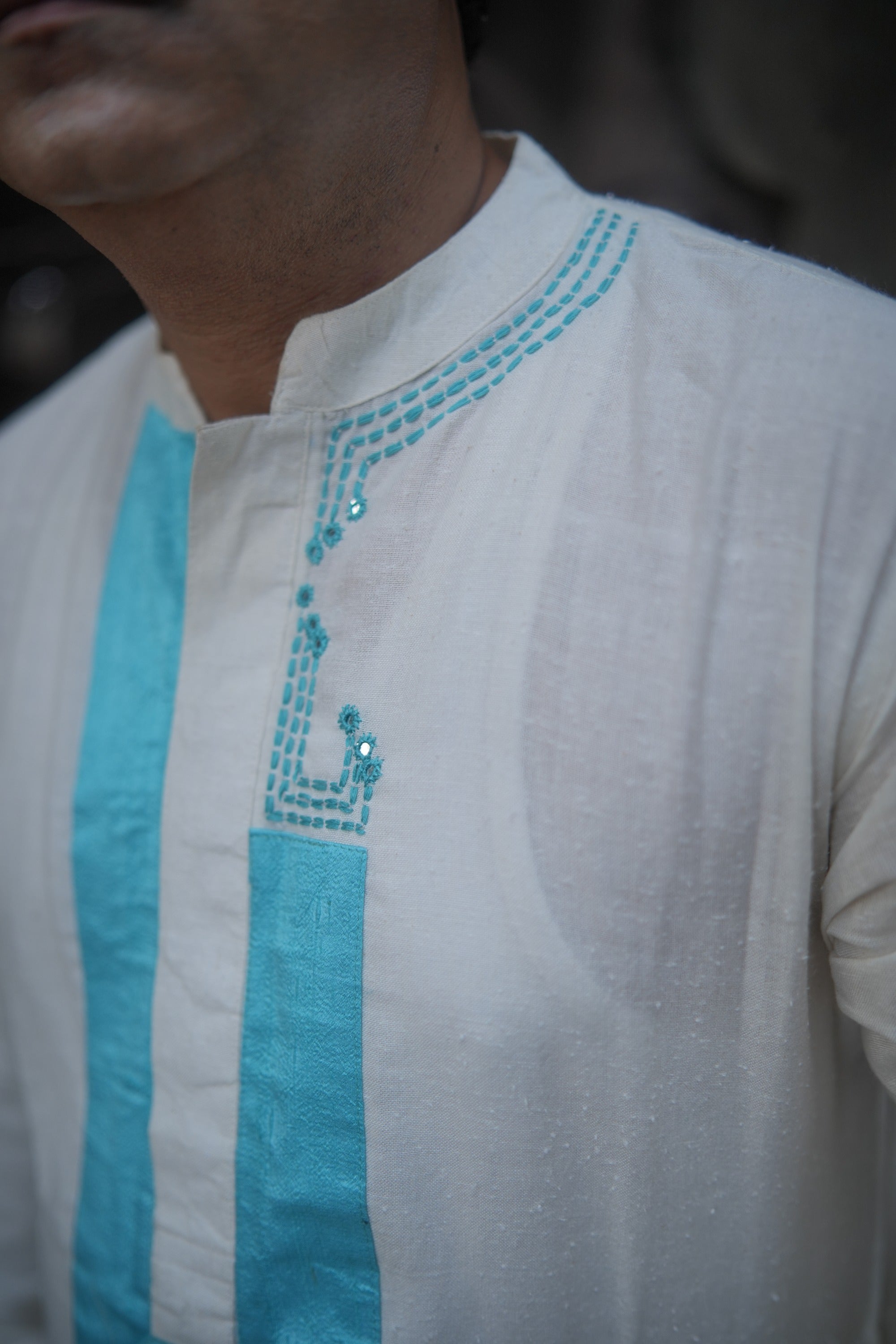 Off White Kurta Anjan