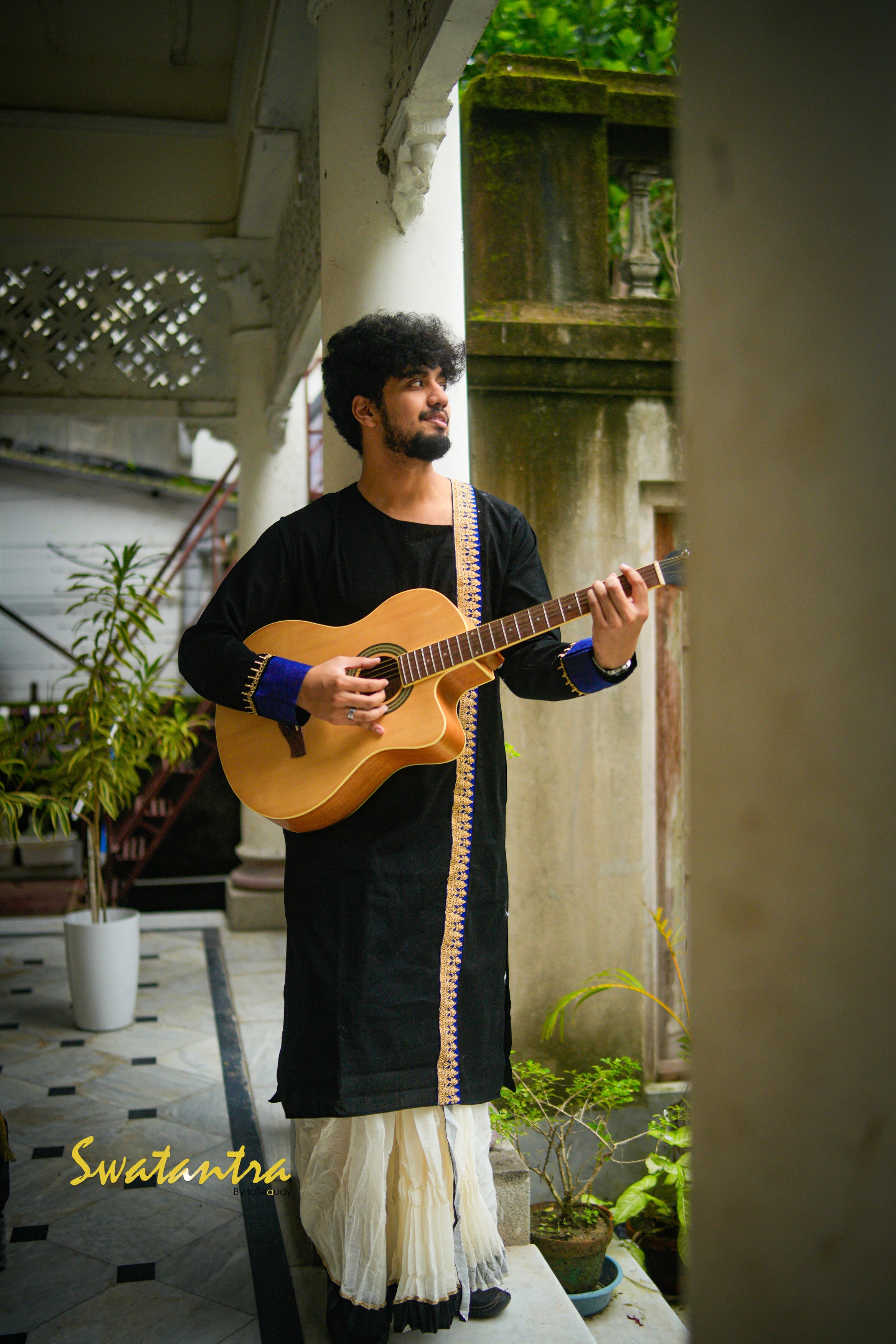 GK BLUE BLACK DEBASHRUTO - DHOTI