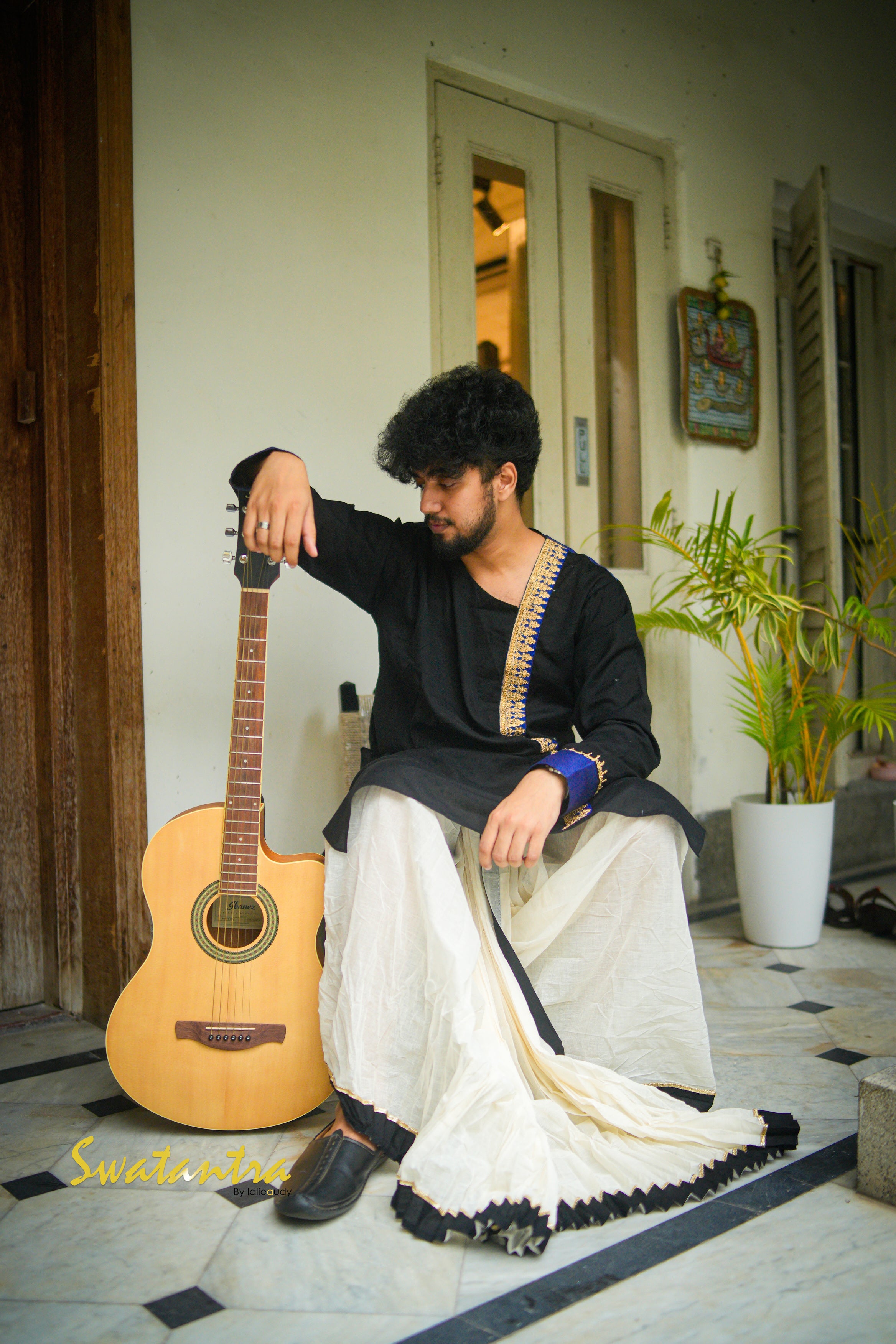 GK BLUE BLACK DEBASHRUTO - DHOTI