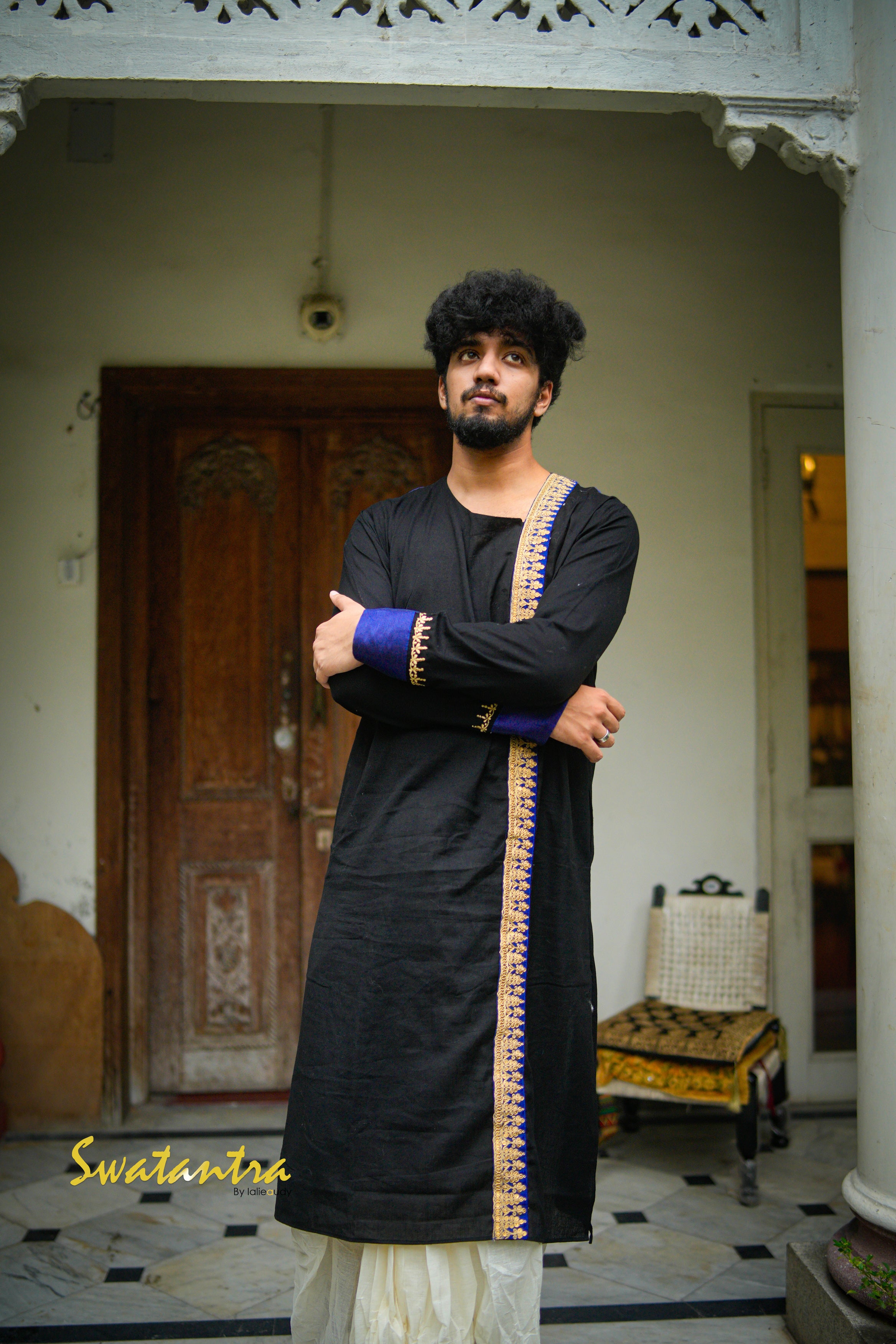 GK BLUE BLACK DEBASHRUTO - KURTA