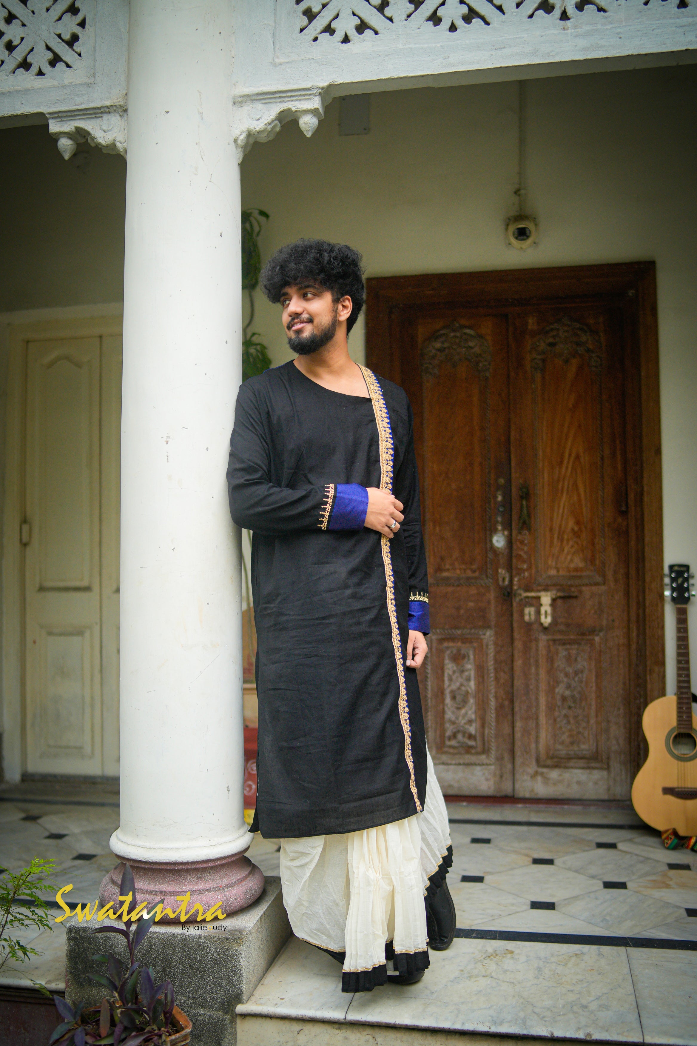 GK BLUE BLACK DEBASHRUTO - DHOTI