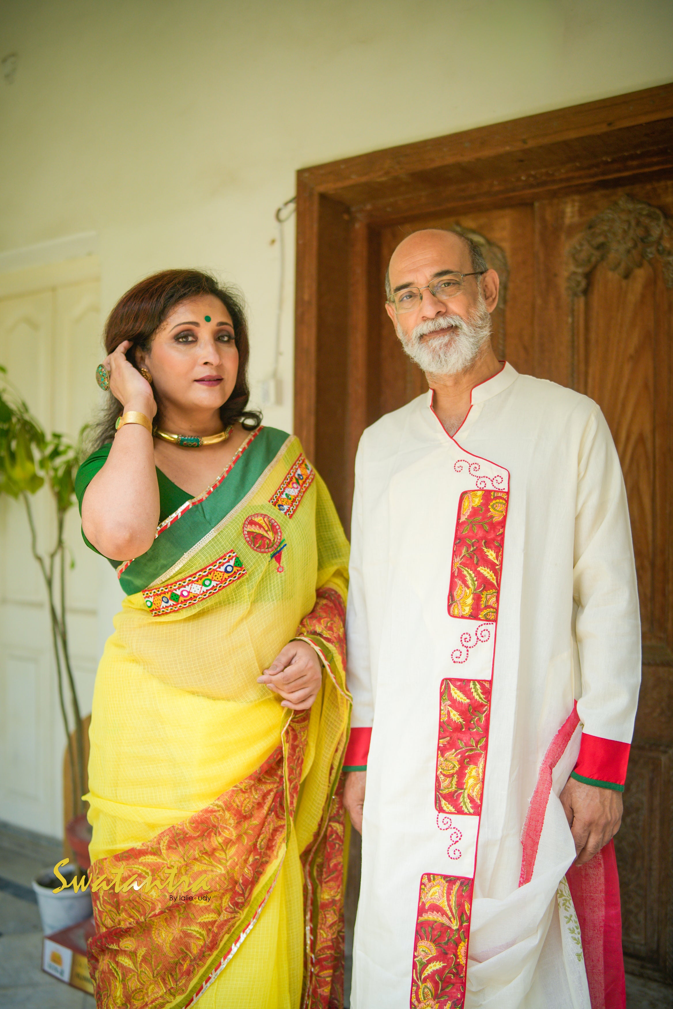 GREEN OFFWHITE DRDEB-AUDY - SAREE