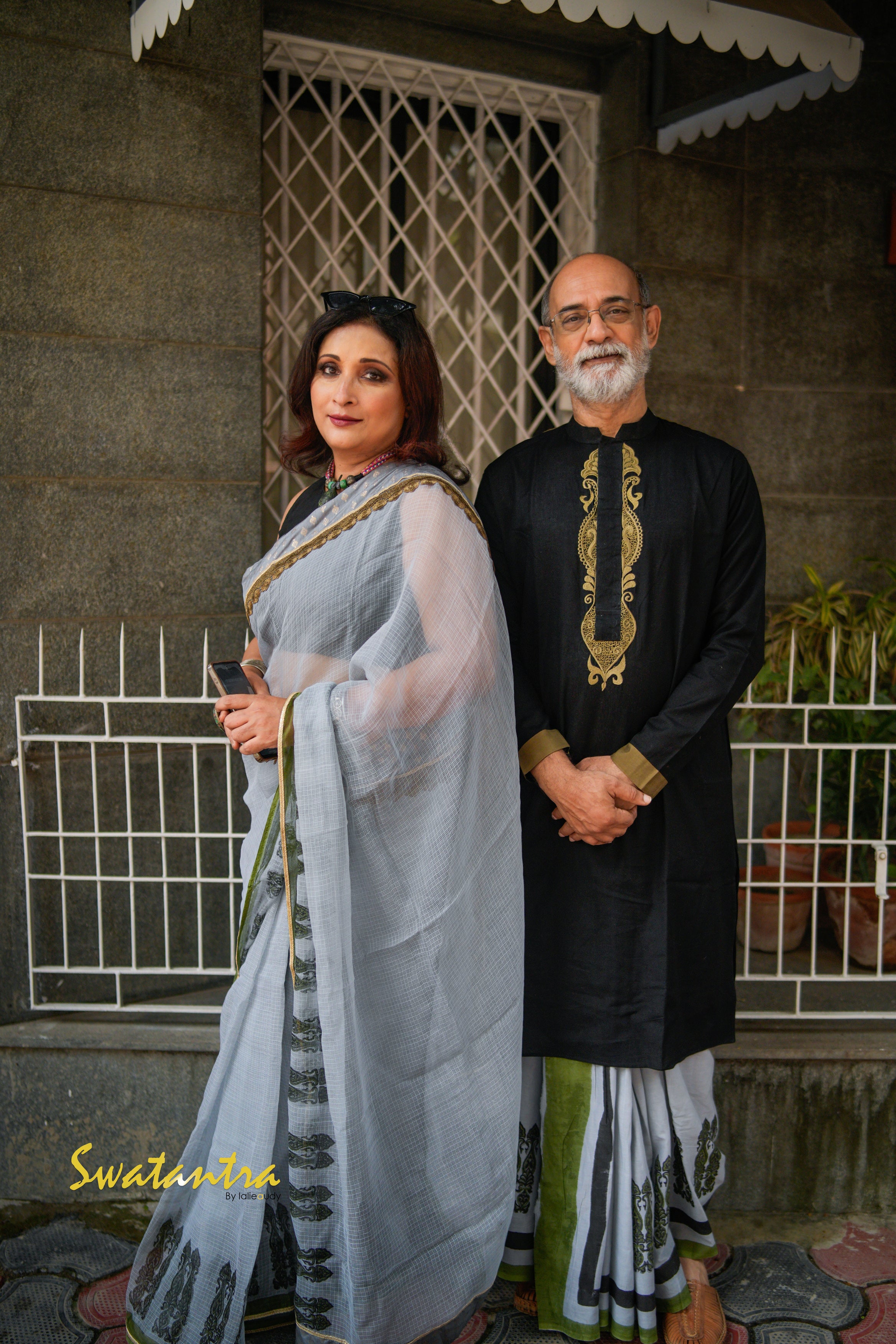 GREEN OFFWHITE DRDEB-AUDY-SAREE
