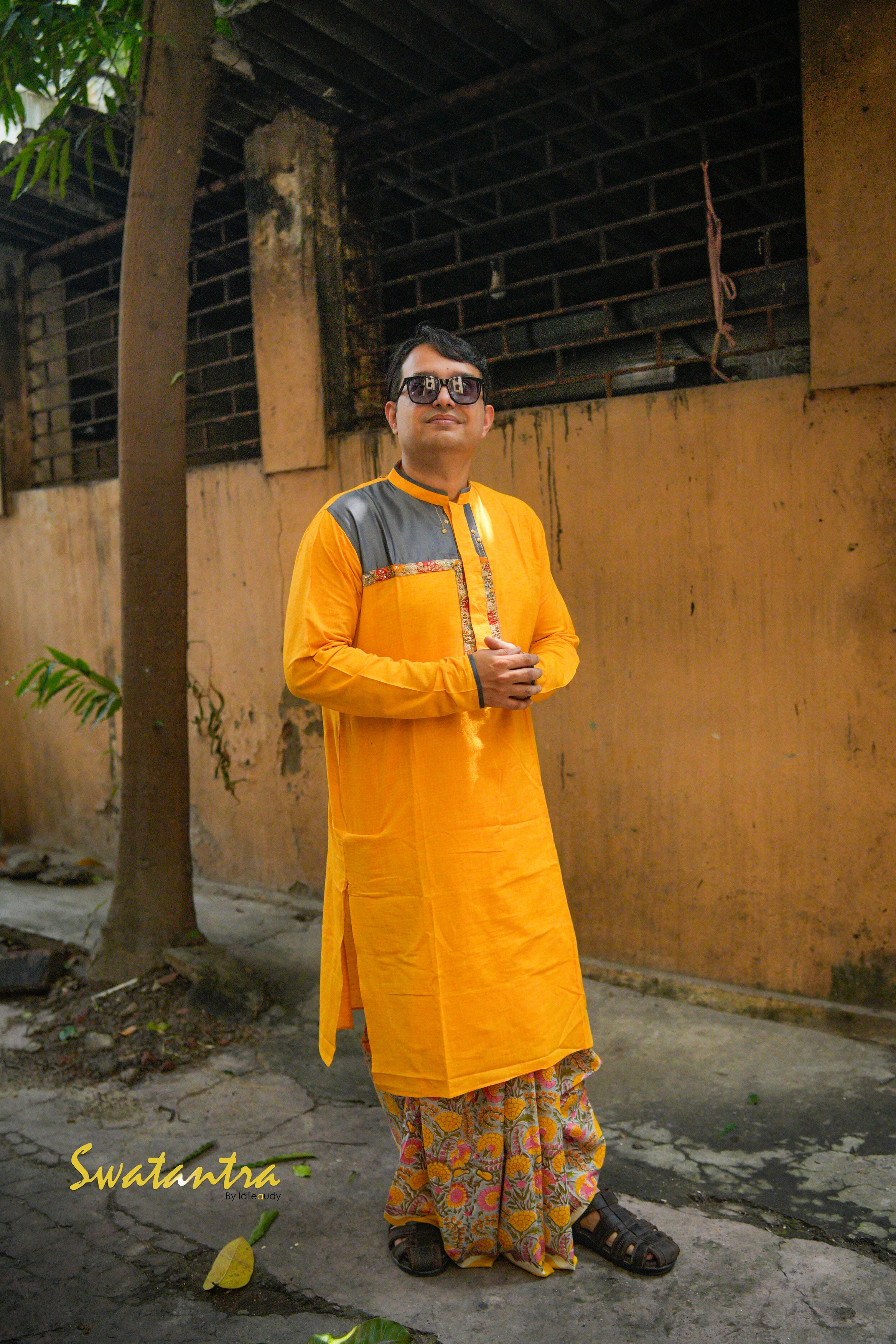 YELLOW OFFWHITE SSR-LALIE-KURTA