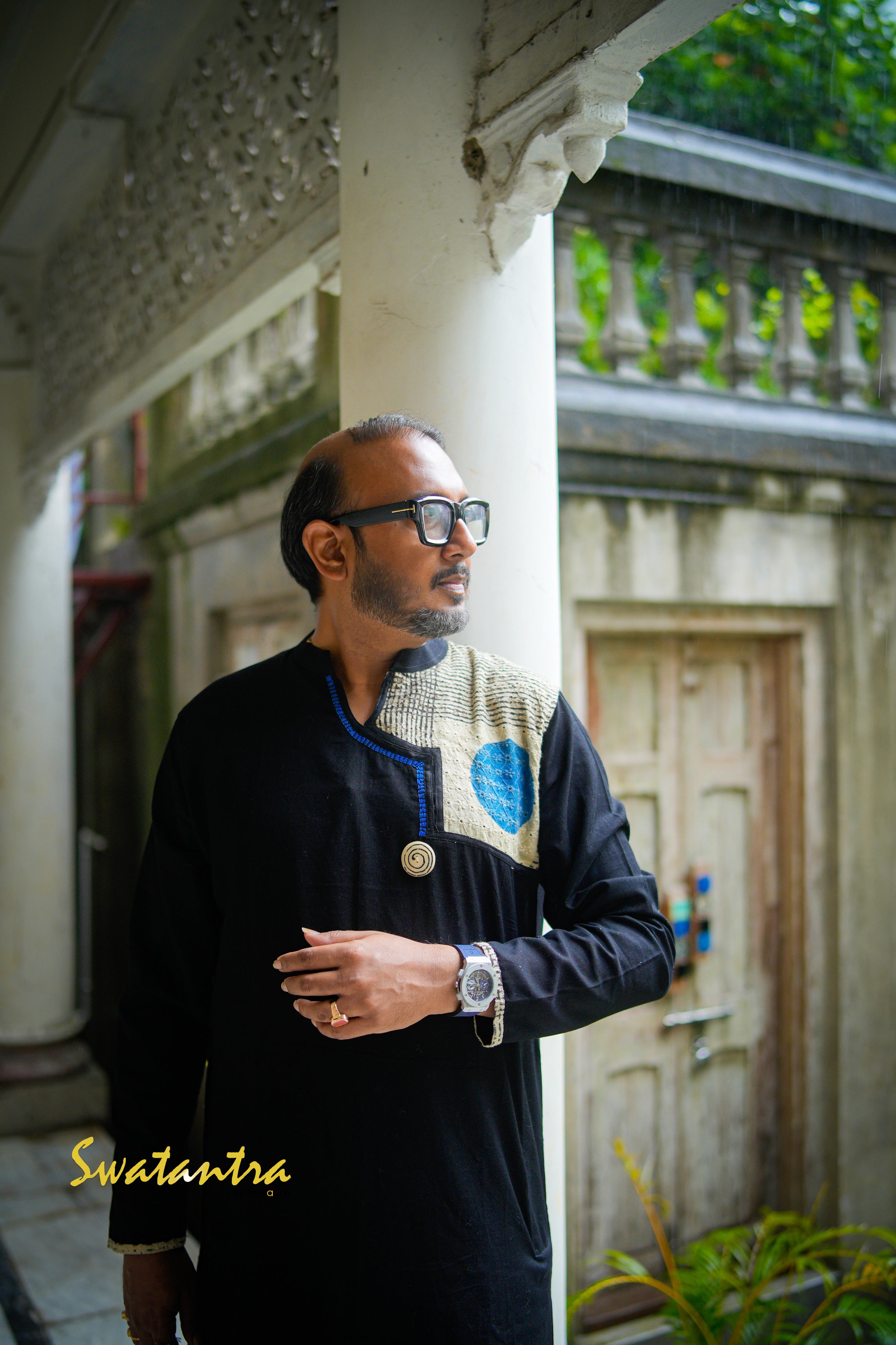 GK BLACK HAKOOBA DR.SAPTARSHI- KURTA