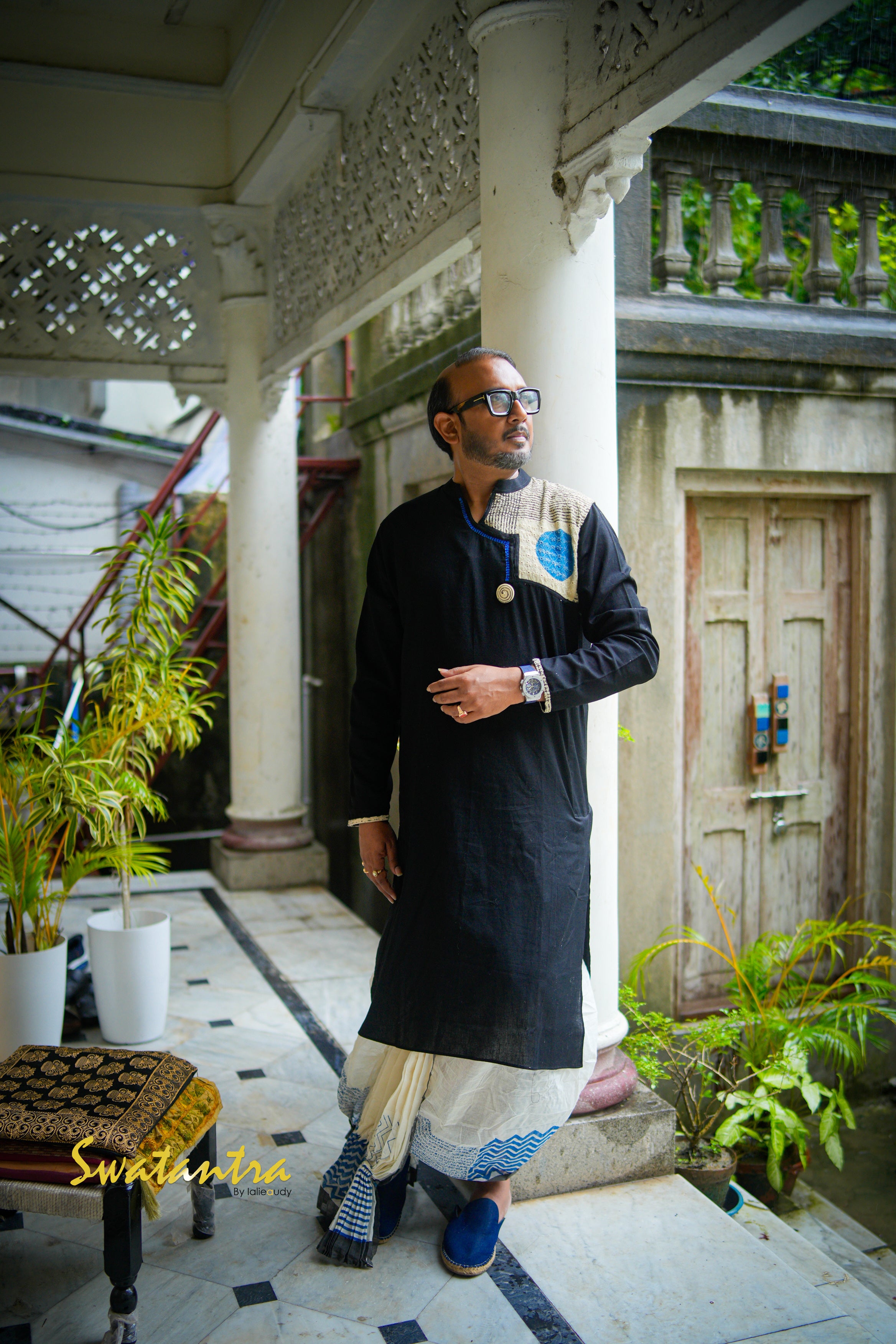 GK BLACK HAKOOBA DR.SAPTARSHI - DHOTI