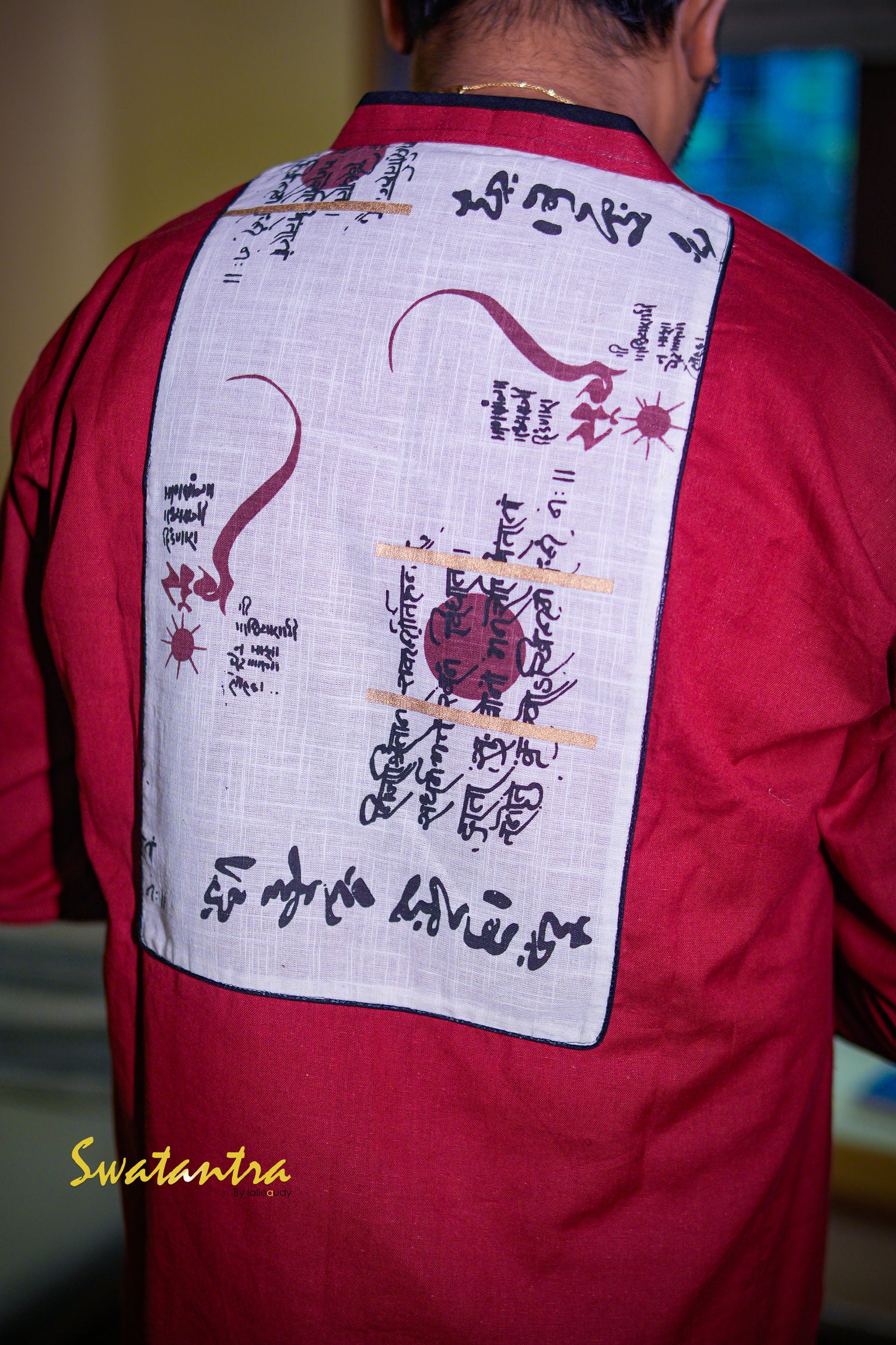 GK MAROON-BLACK DR.SAPTARSHI - KURTA