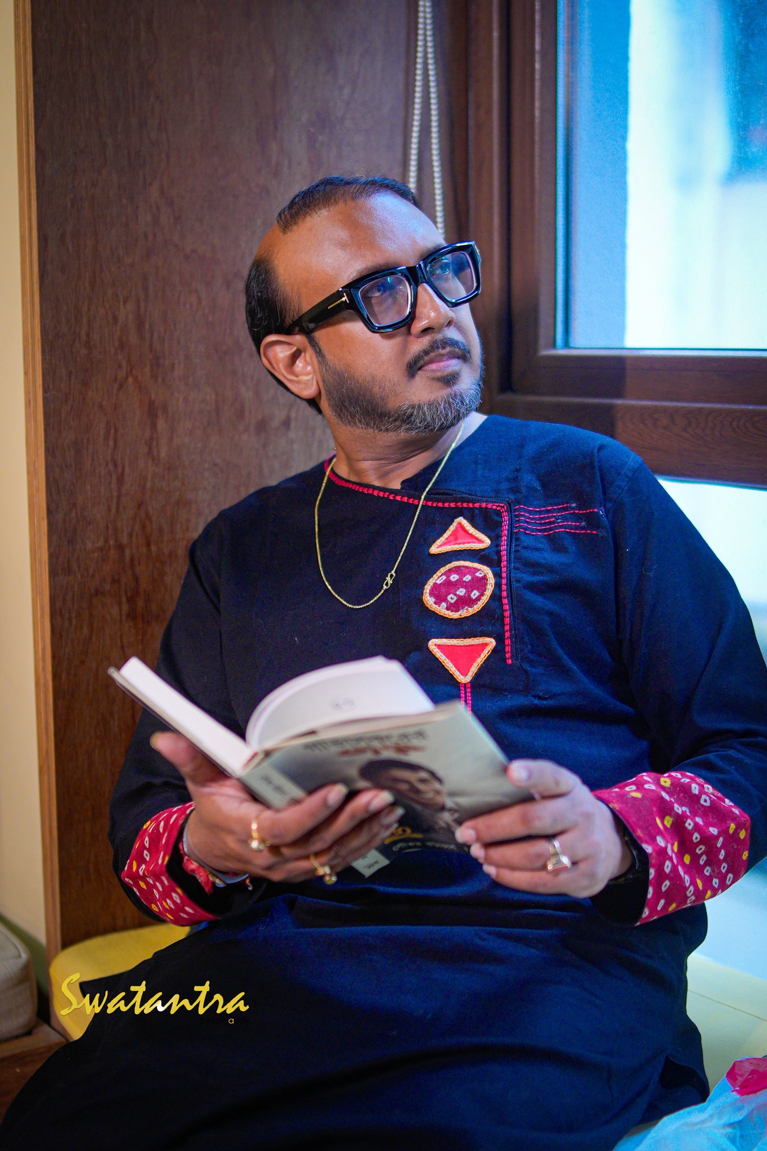 GK BLACK-RED DR.SAPTARSHI - KURTA