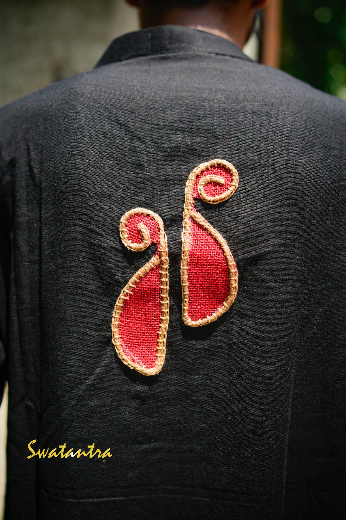 GK BLACK JUTE ARYAK KURTA