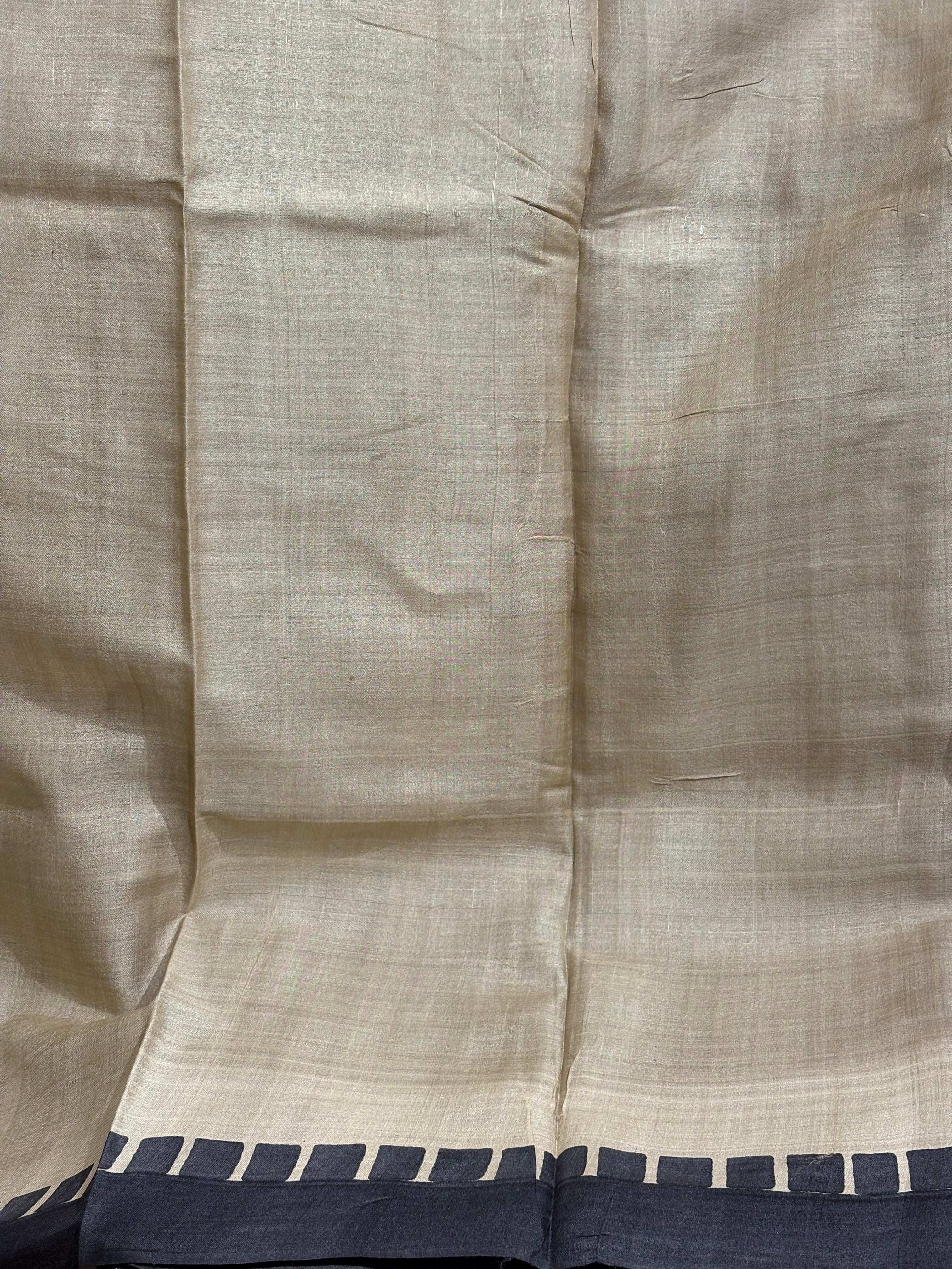 SAREE TUSSER HALF N HALF LALIE