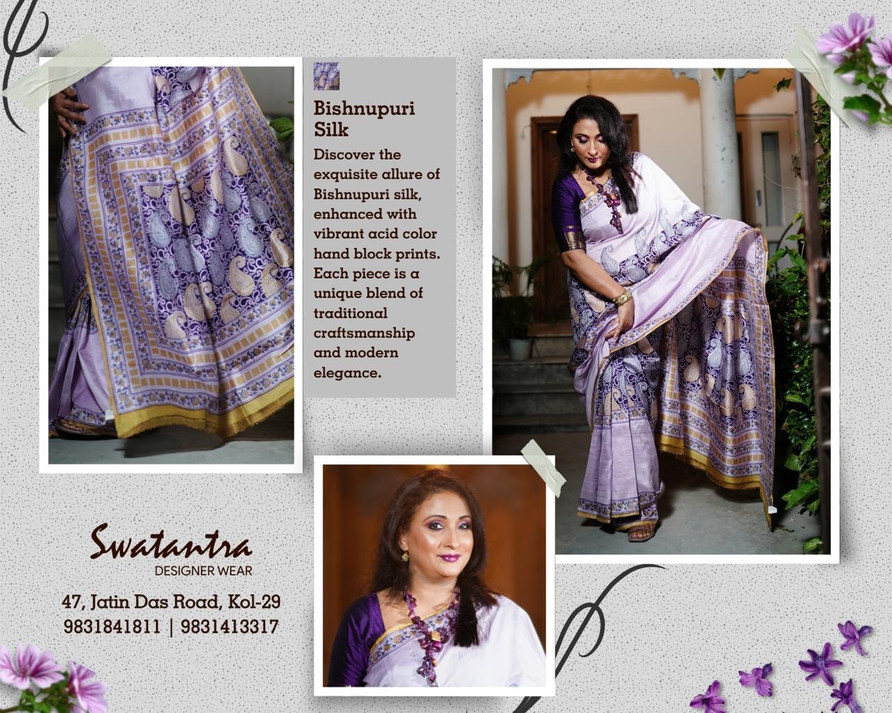 Silk Violet Audy Saree