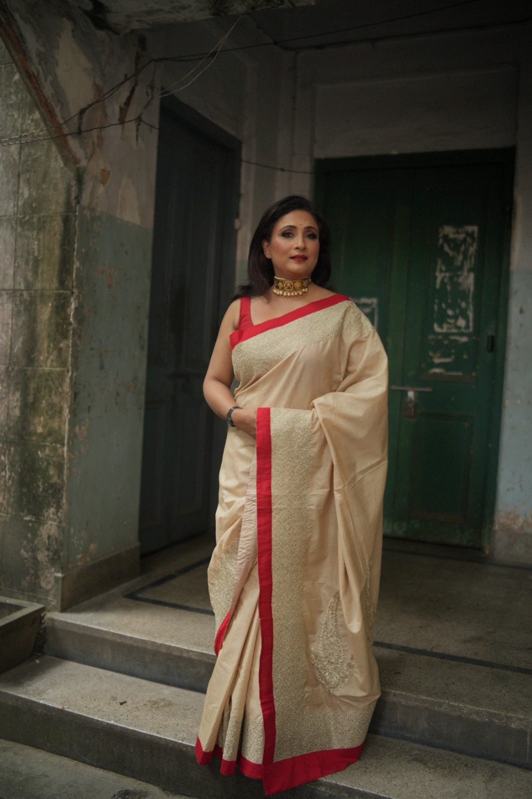 SAIKAT AUDY ZARI EMB SAREE