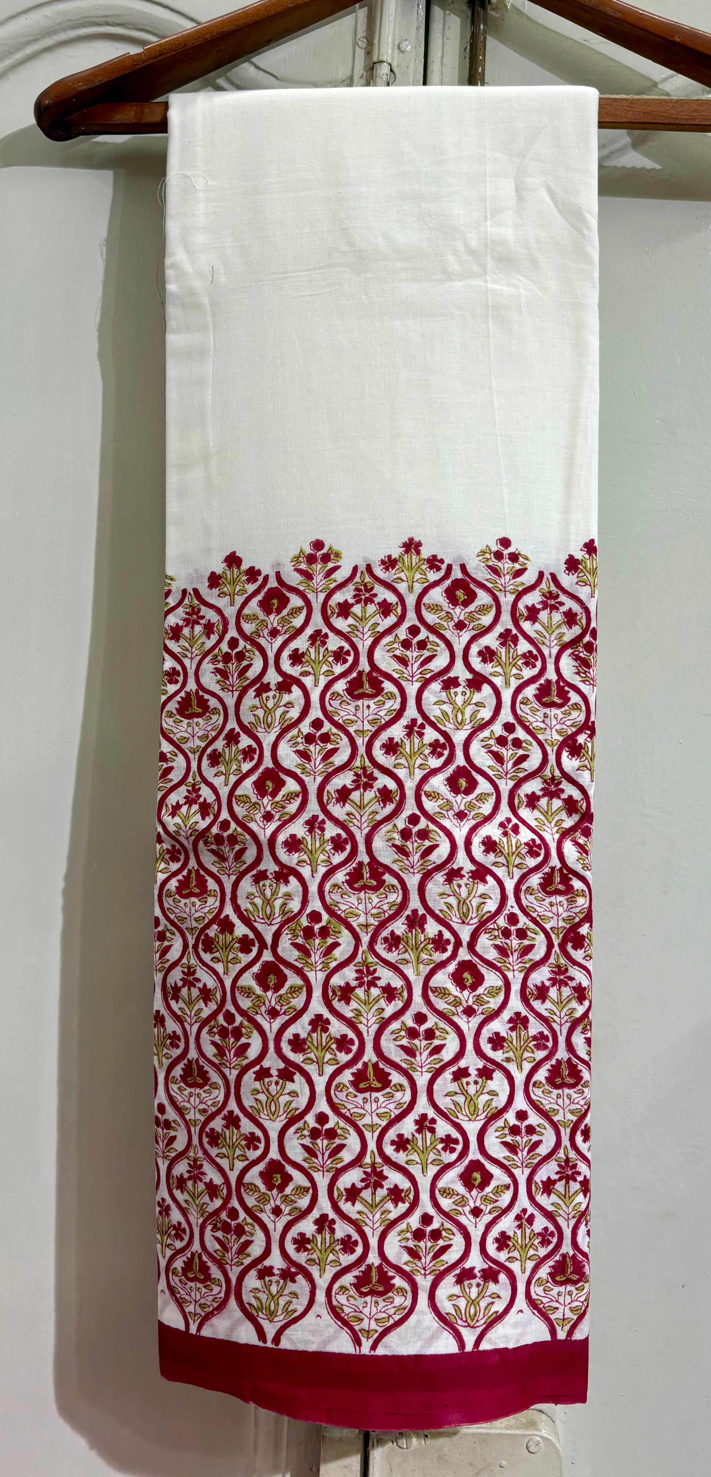 GREEN MAROON OFFWHITE LALIE-SSR-DHOTI