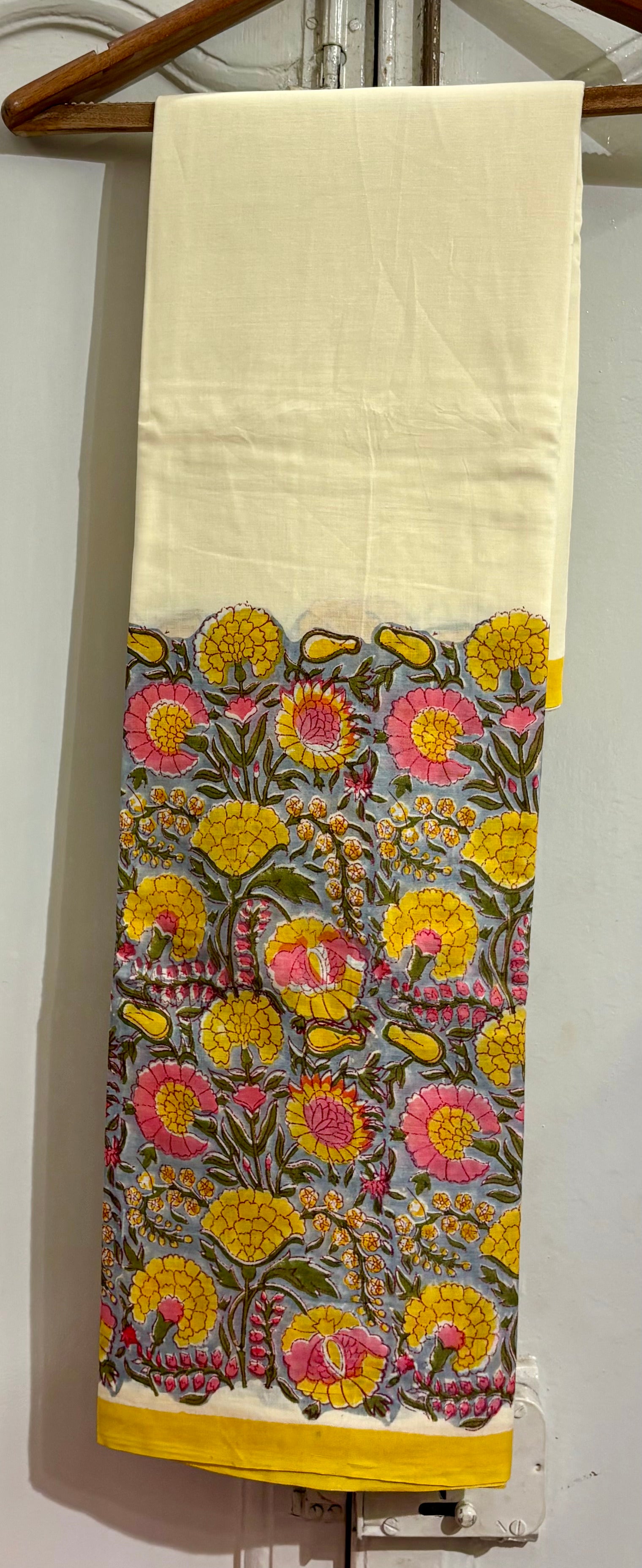 YELLOW OFFWHITE SSR-LALIE-DHOTI