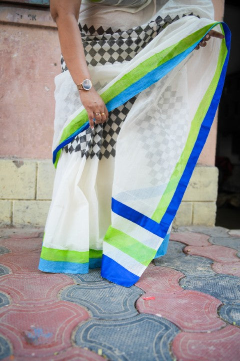 SAREE PRINTED WITH BORDER LALIE