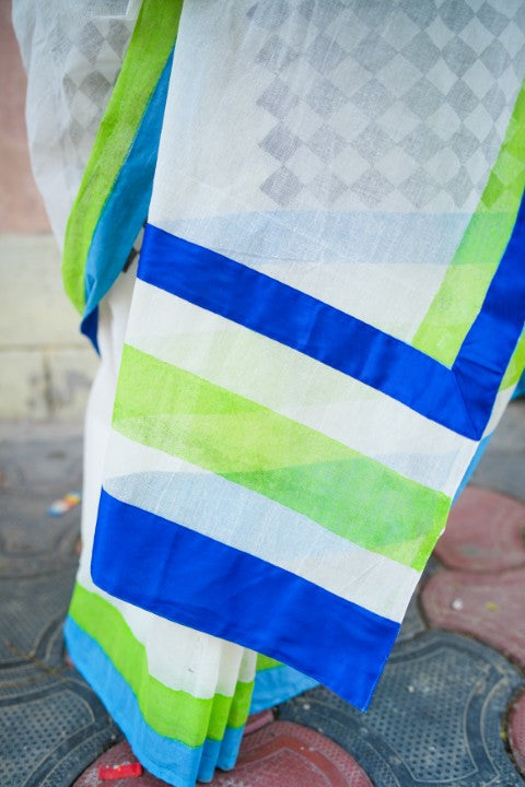 SAREE PRINTED WITH BORDER LALIE