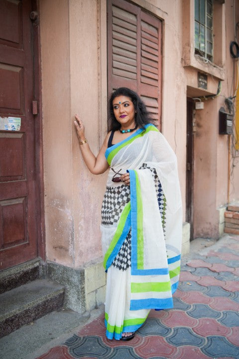 SAREE PRINTED WITH BORDER LALIE