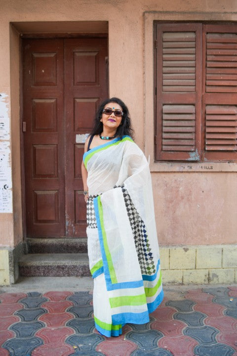 SAREE PRINTED WITH BORDER LALIE