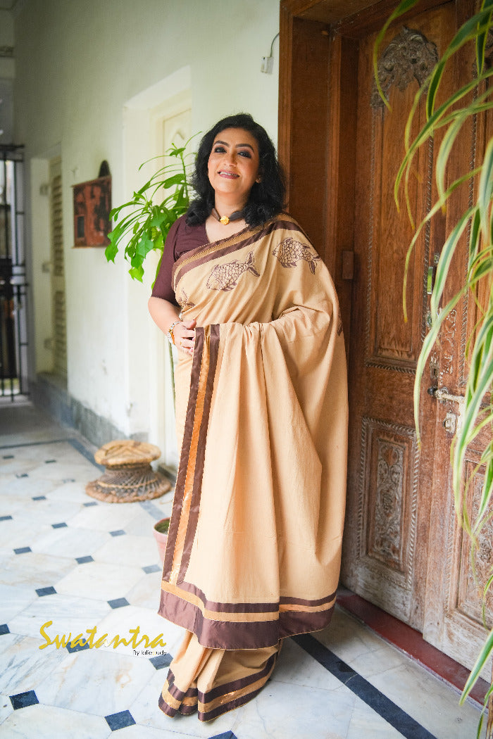 ANJAN LALIE FISH  - SAREE