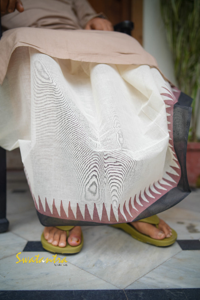 GK MR AM BEIGE COTTON - DHOTI