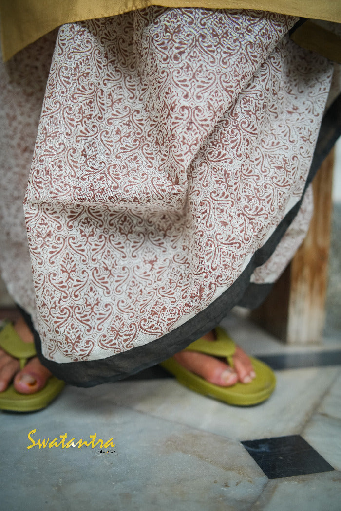 GK MR AM BEIGE EMB - DHOTI