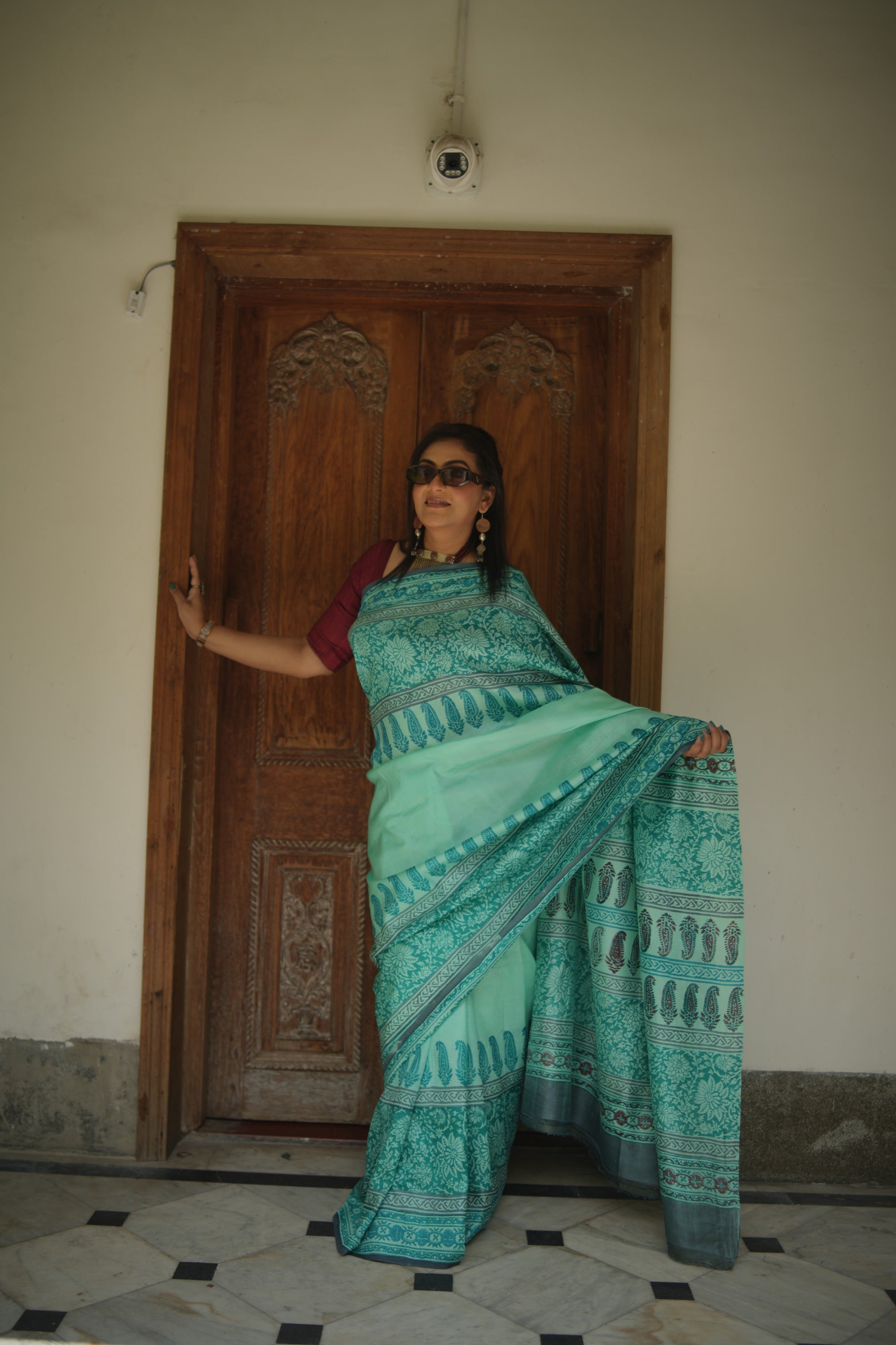 Blue Silk Lalie Saree