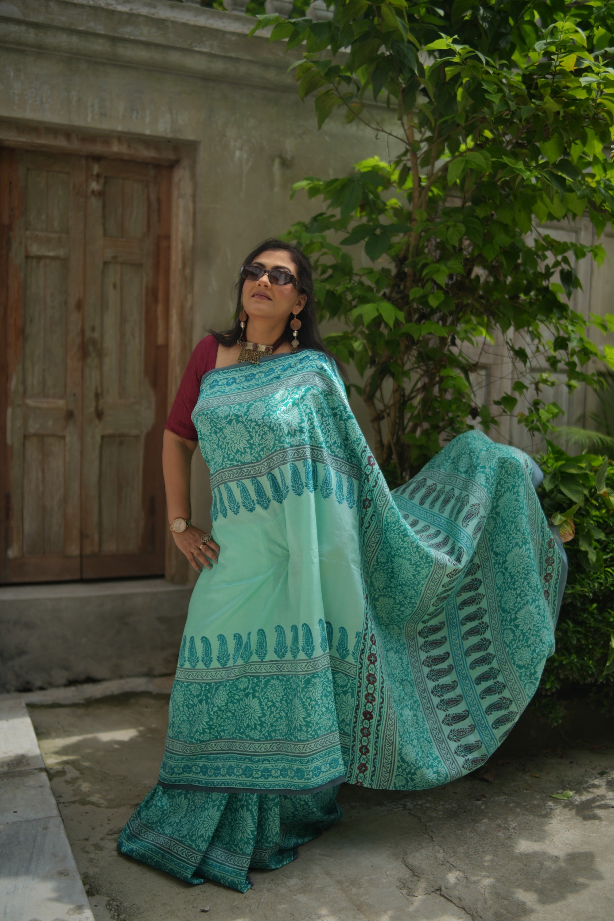 Blue Silk Lalie Saree