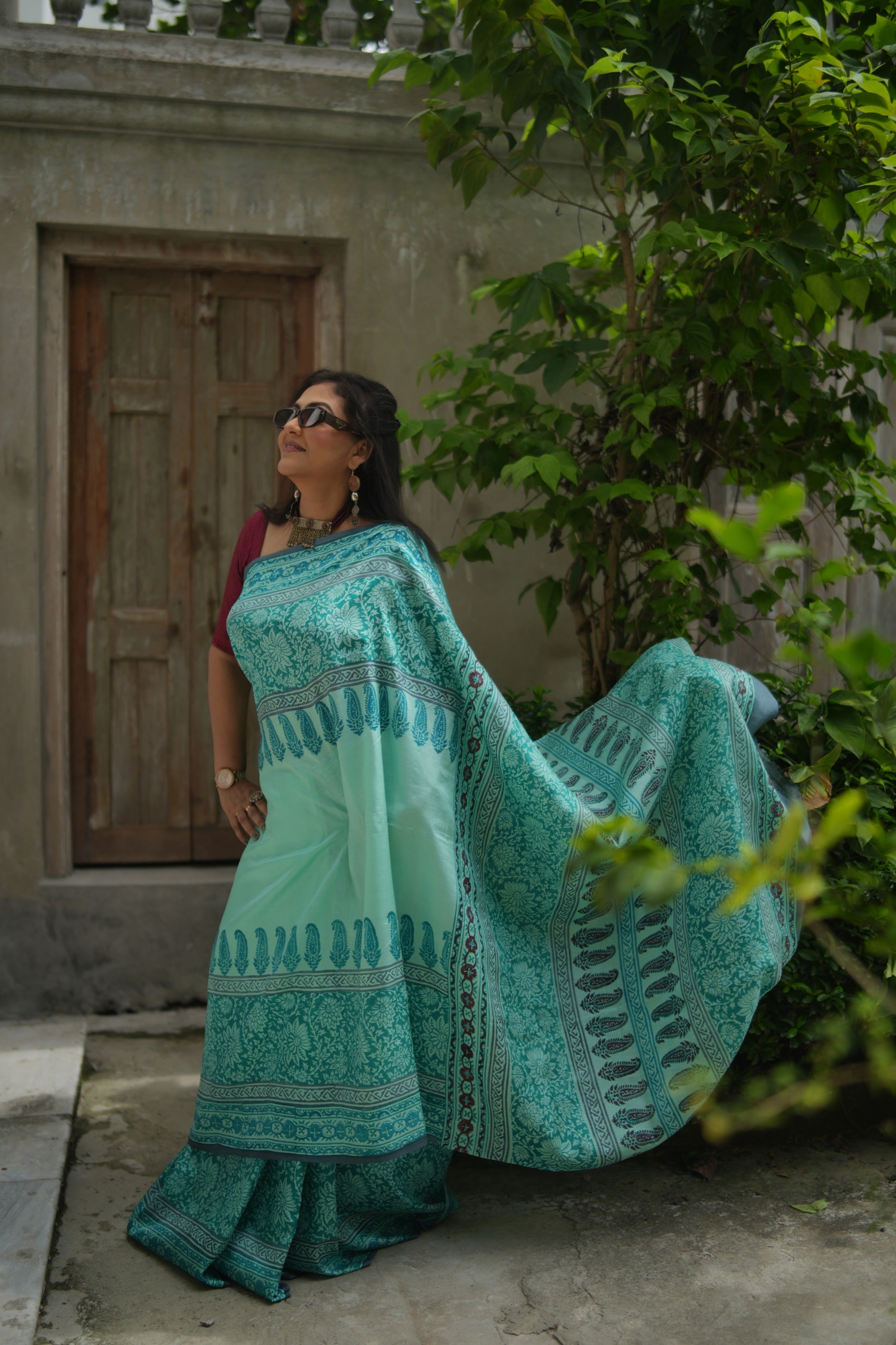 Blue Silk Lalie Saree