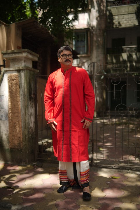 Anjan Red Kurta