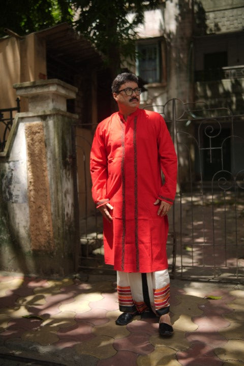 Anjan Red Kurta