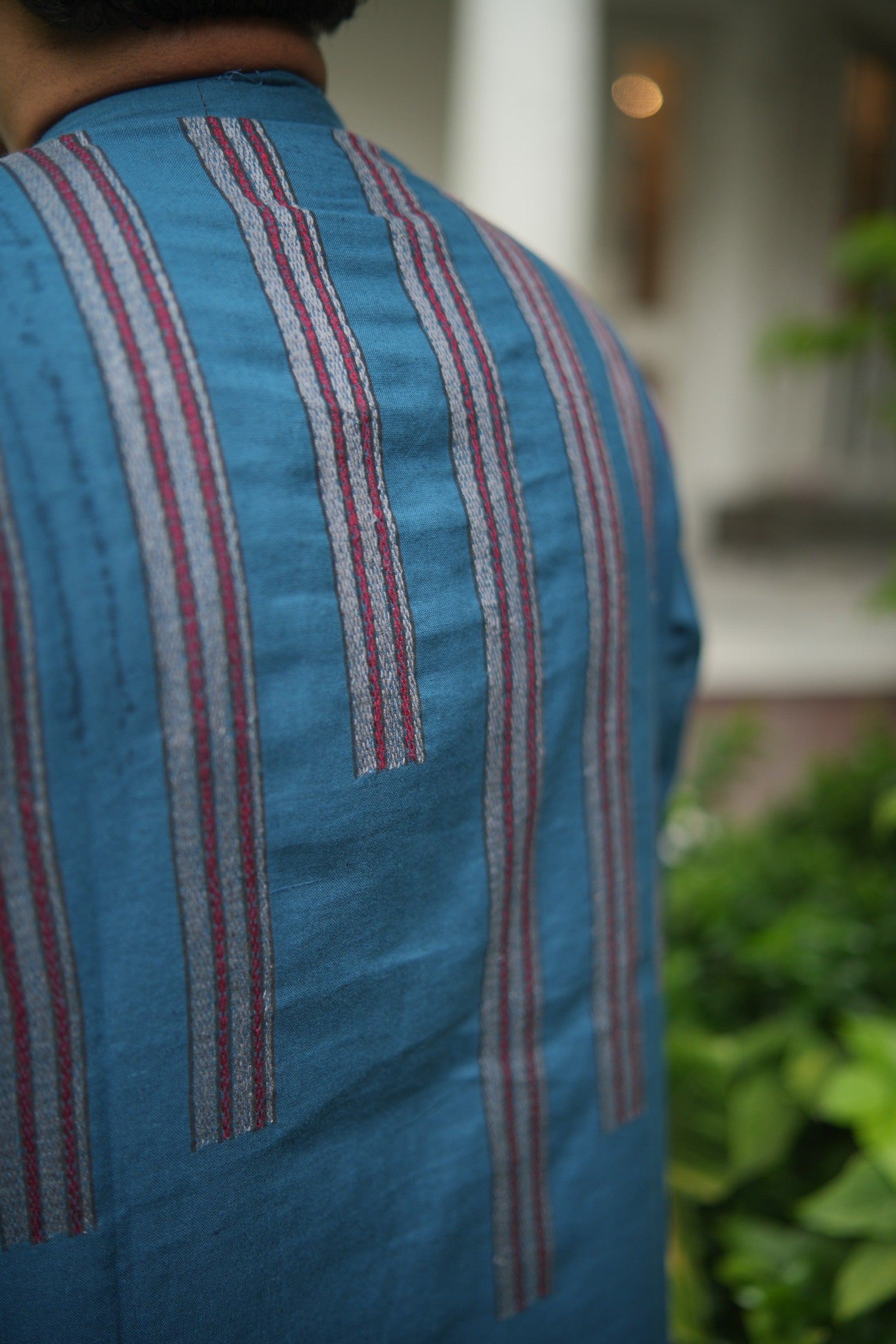 Kantha Blue Anjan Kurta