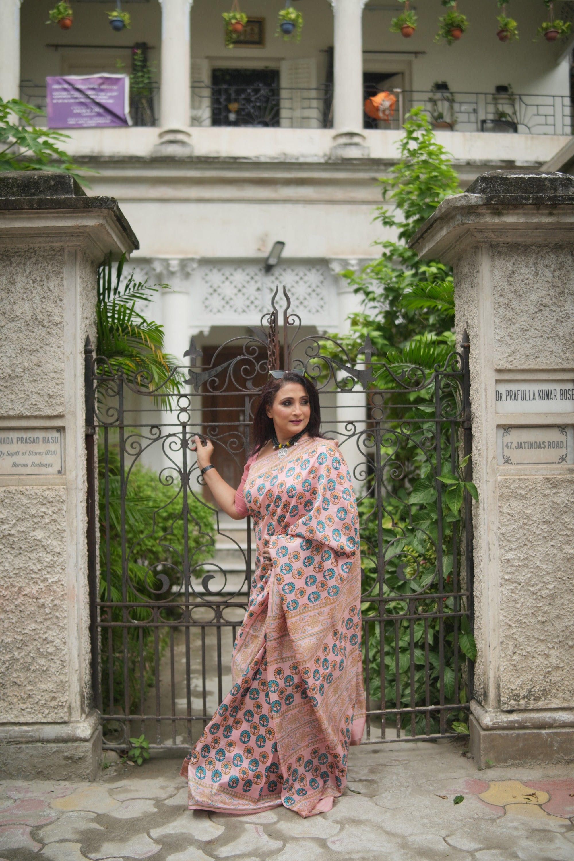 Peach Pure Silk Audy Saree