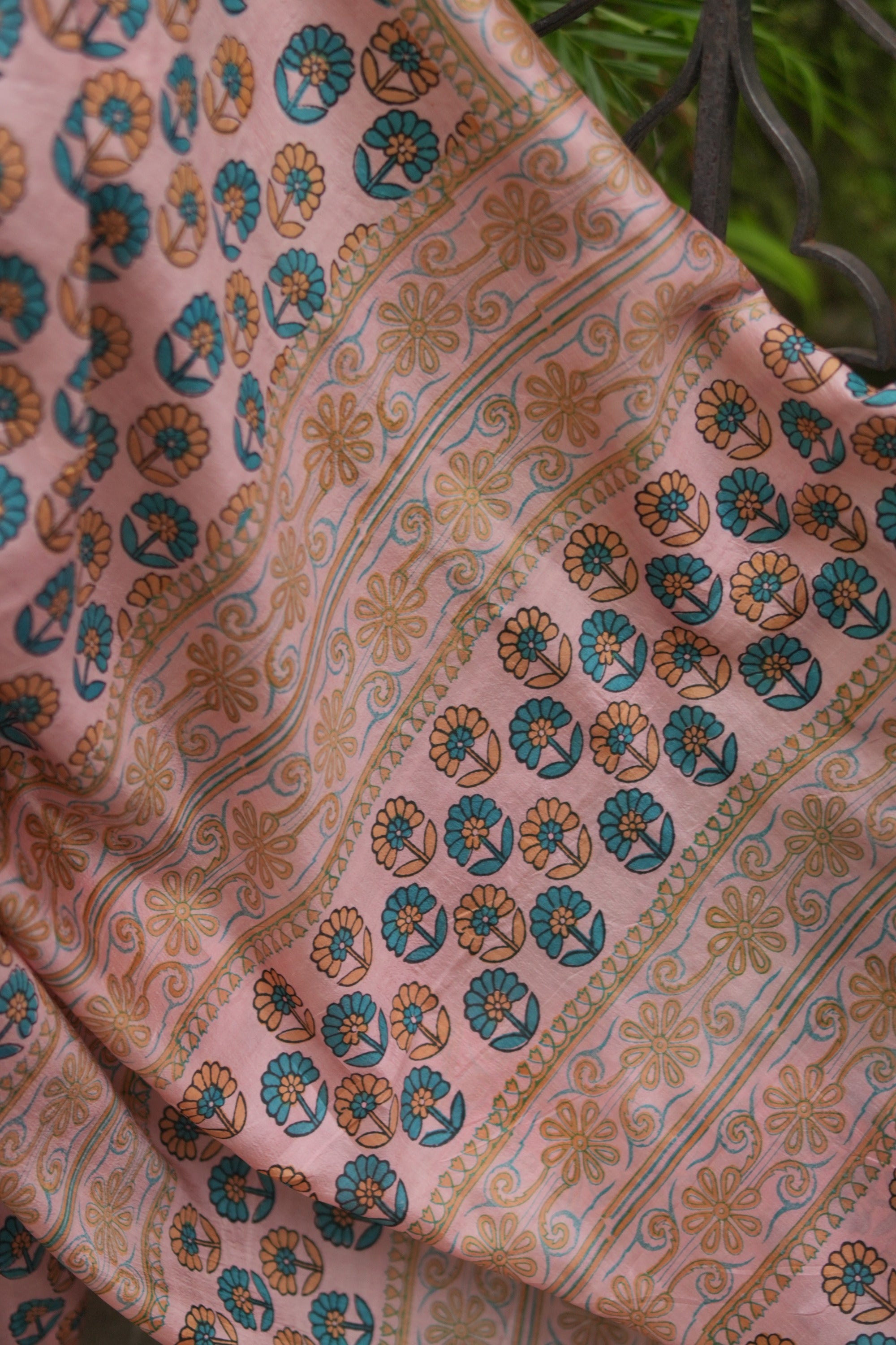 Peach Pure Silk Audy Saree